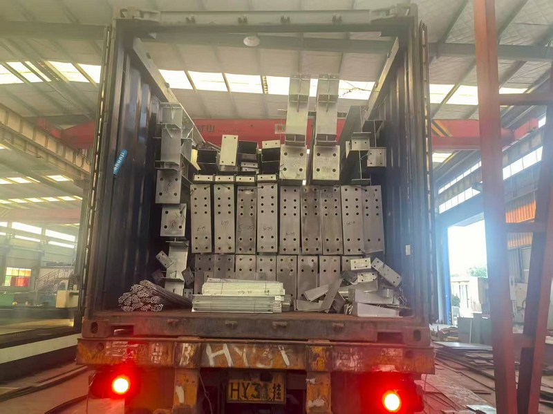 Prispôsobená oceľová konštrukcia Galvanizovaná rastlina odoslaná na Falklandské ostrovy